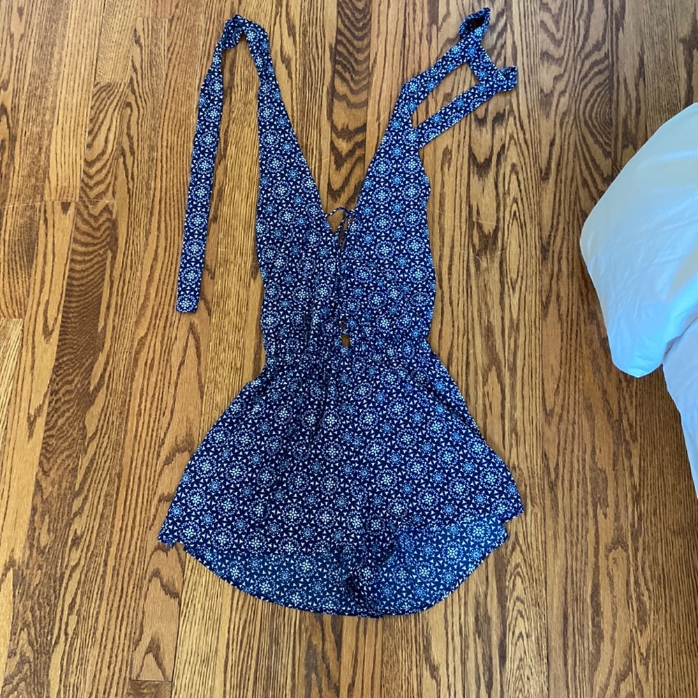 South Moon Under lace up romper
